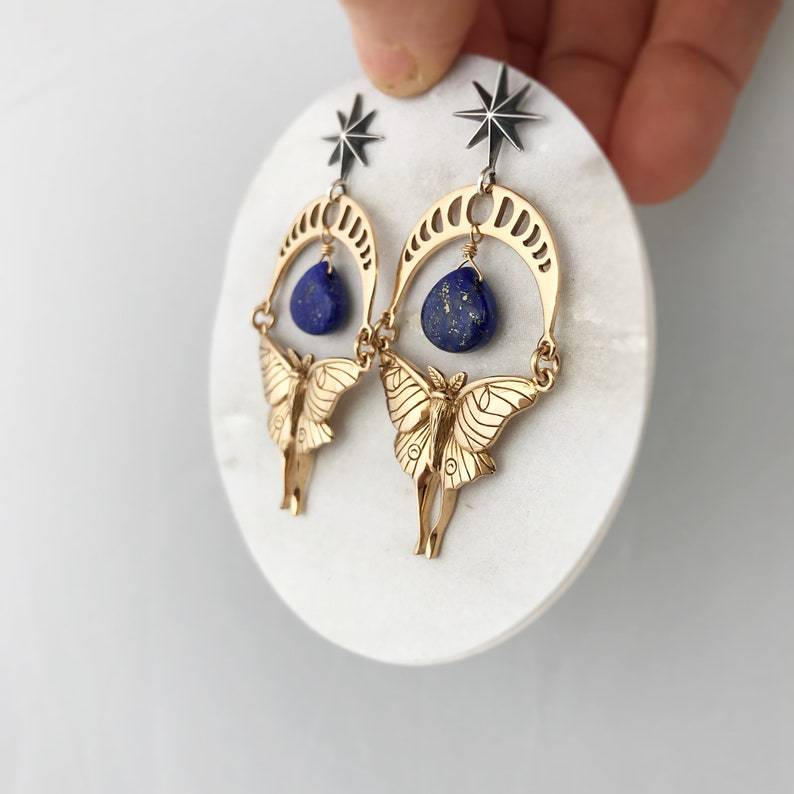 Vintage Statement Moon Earrings - product image 6
