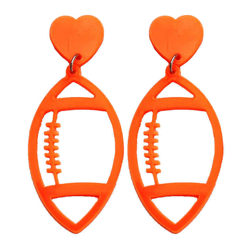 Vintage Heart Cross Acrylic Earrings - product image 4