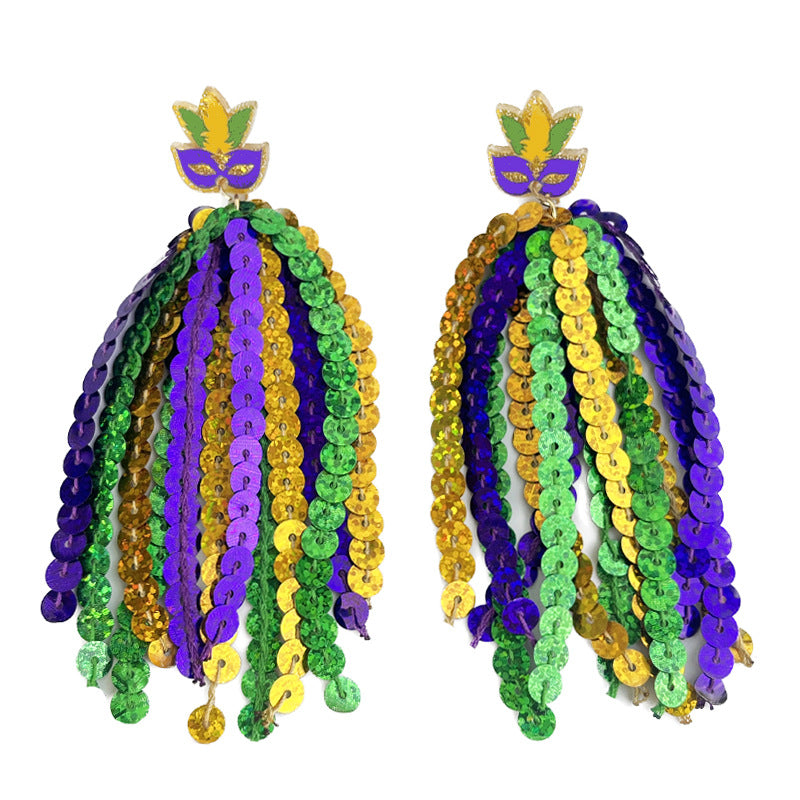 Feather Cross Beaded Earrings - product image 25