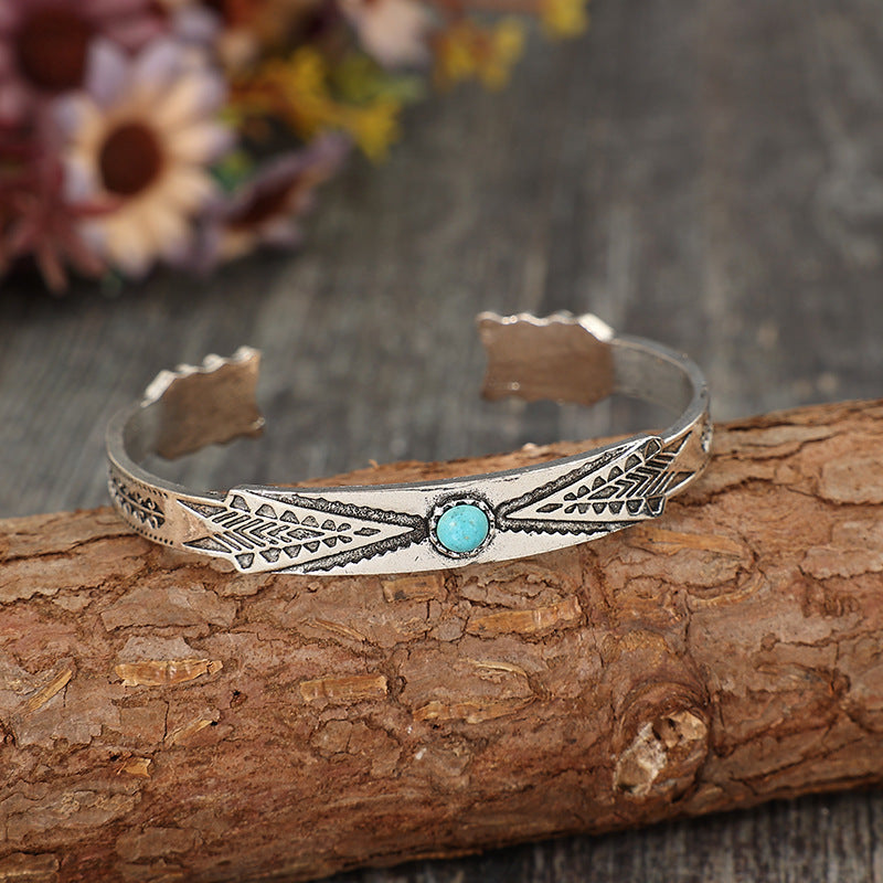 Turquoise Boho Vintage Cross Bracelet - product image 2