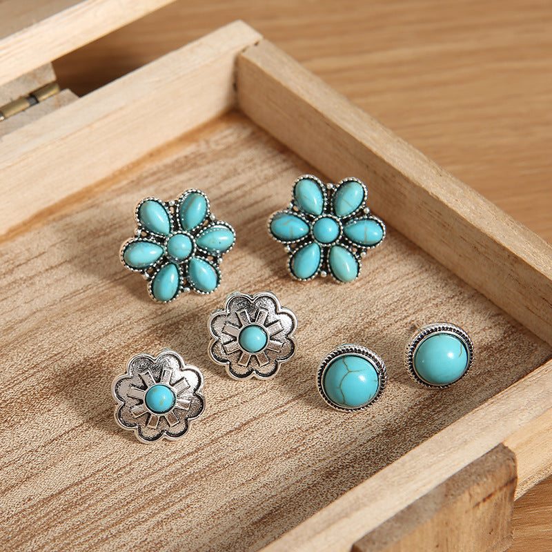 Western Turquoise Vintage Cross Jewelry Set - product image 4