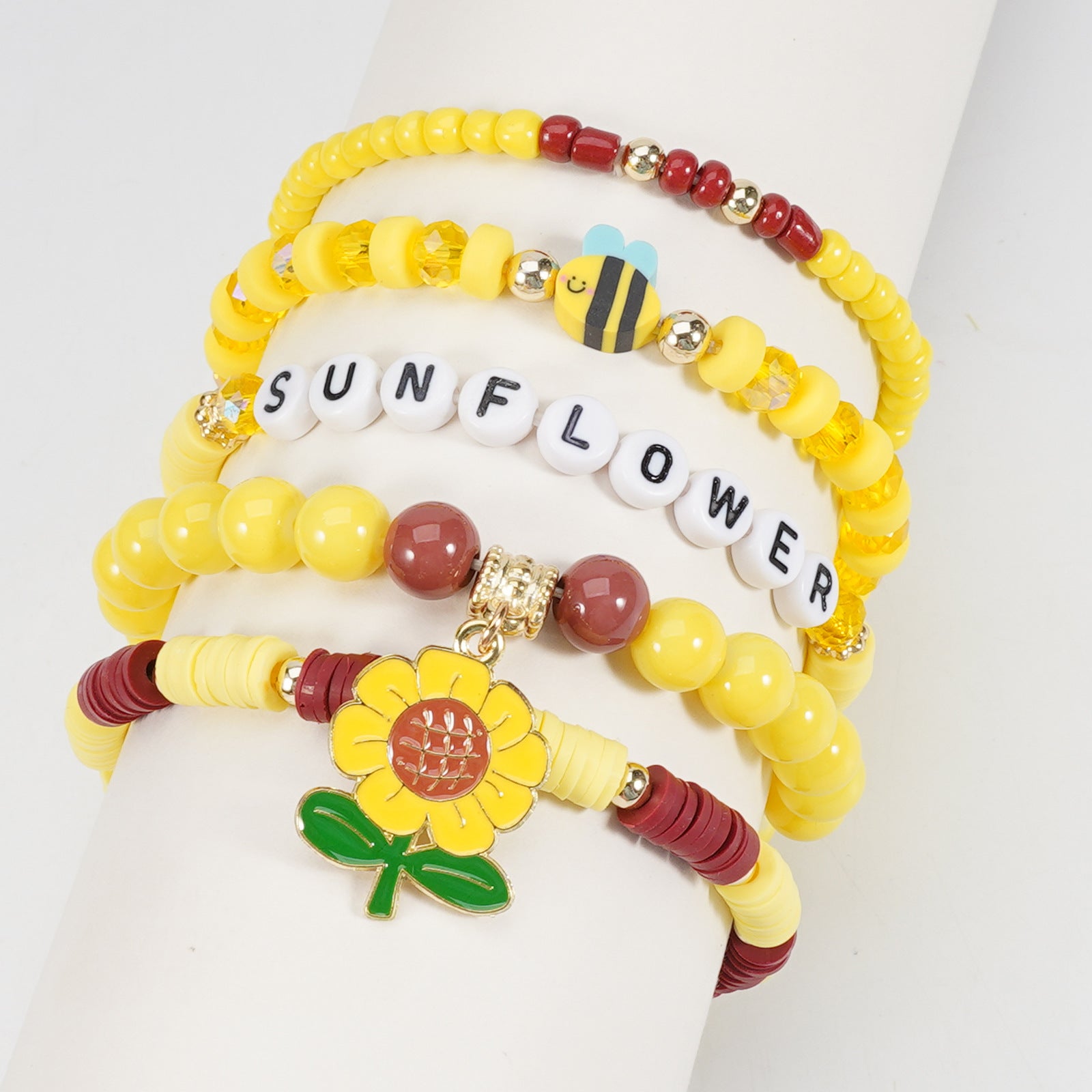 Floral Cross Bee Beaded Necklace - product image 20