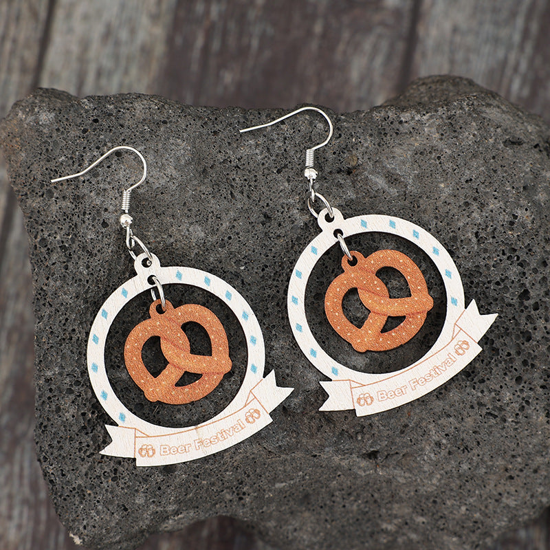 Geometric Wood Earrings - product image 3