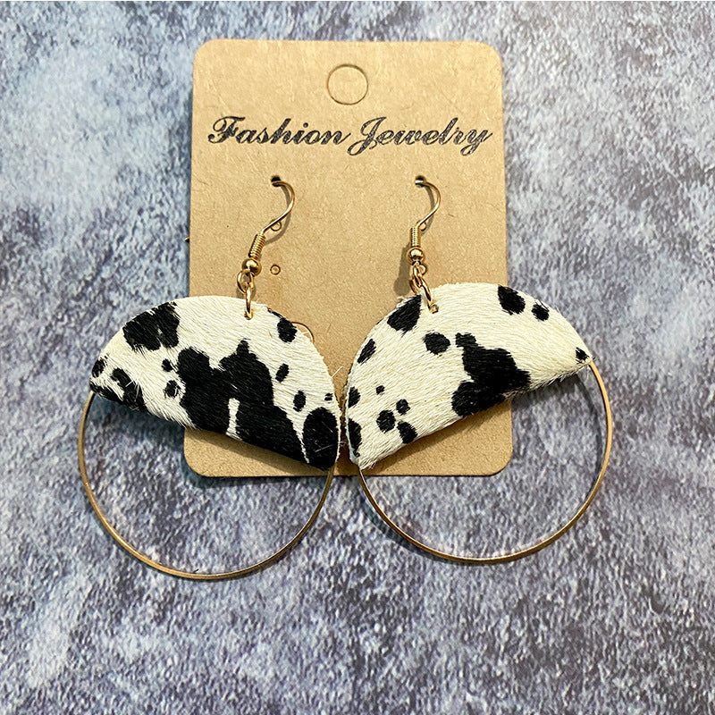 Boho Cross Leather Earrings - product image 3