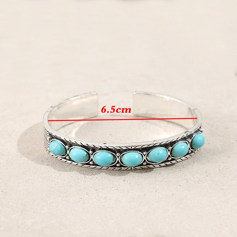 Turquoise Boho Cross Bracelet - product image 3