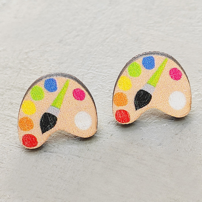 Cross Wood Earrings - product image 6