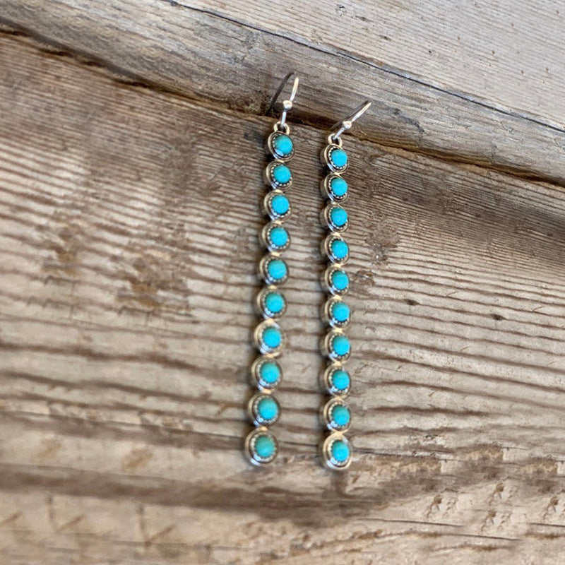 Turquoise Boho Vintage Earrings - product image 8