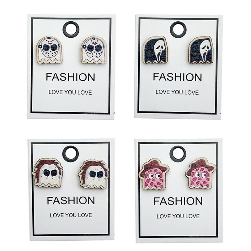 Cross Wood Earrings - product image 1