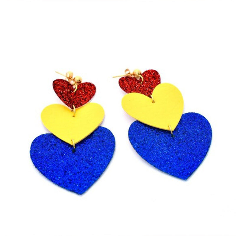 Heart Leather Earrings - product image 6