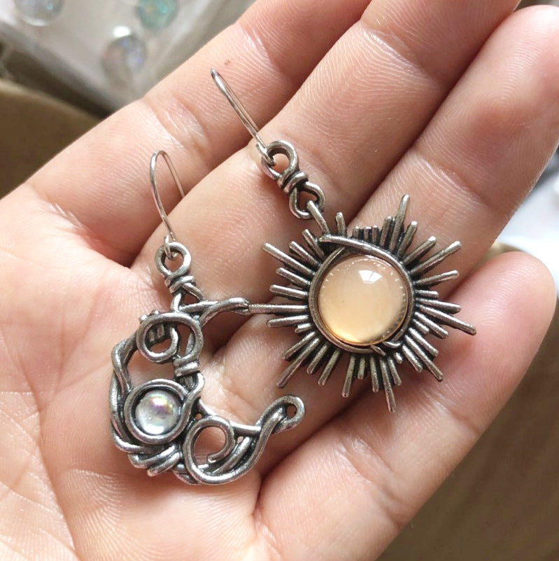 Boho Vintage Moon Cross Earrings - product image 5