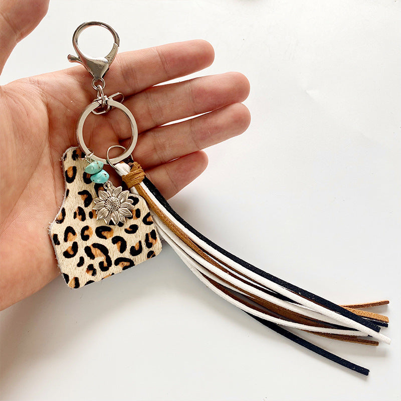 Western Turquoise Vintage Geometric Floral Keychain - product image 9
