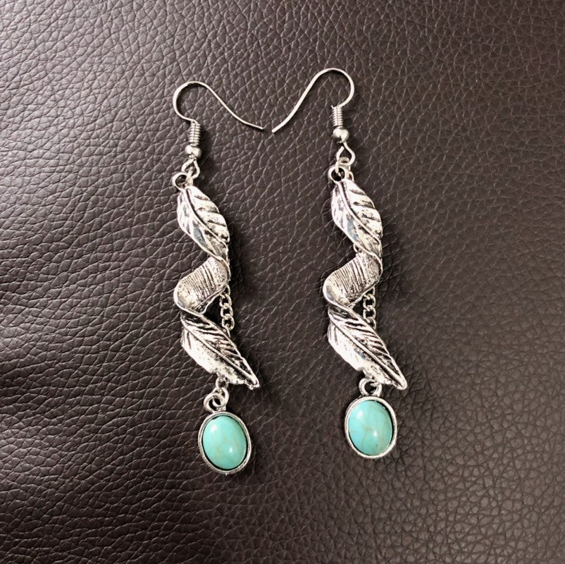 Turquoise Boho Vintage Earrings - product image 7