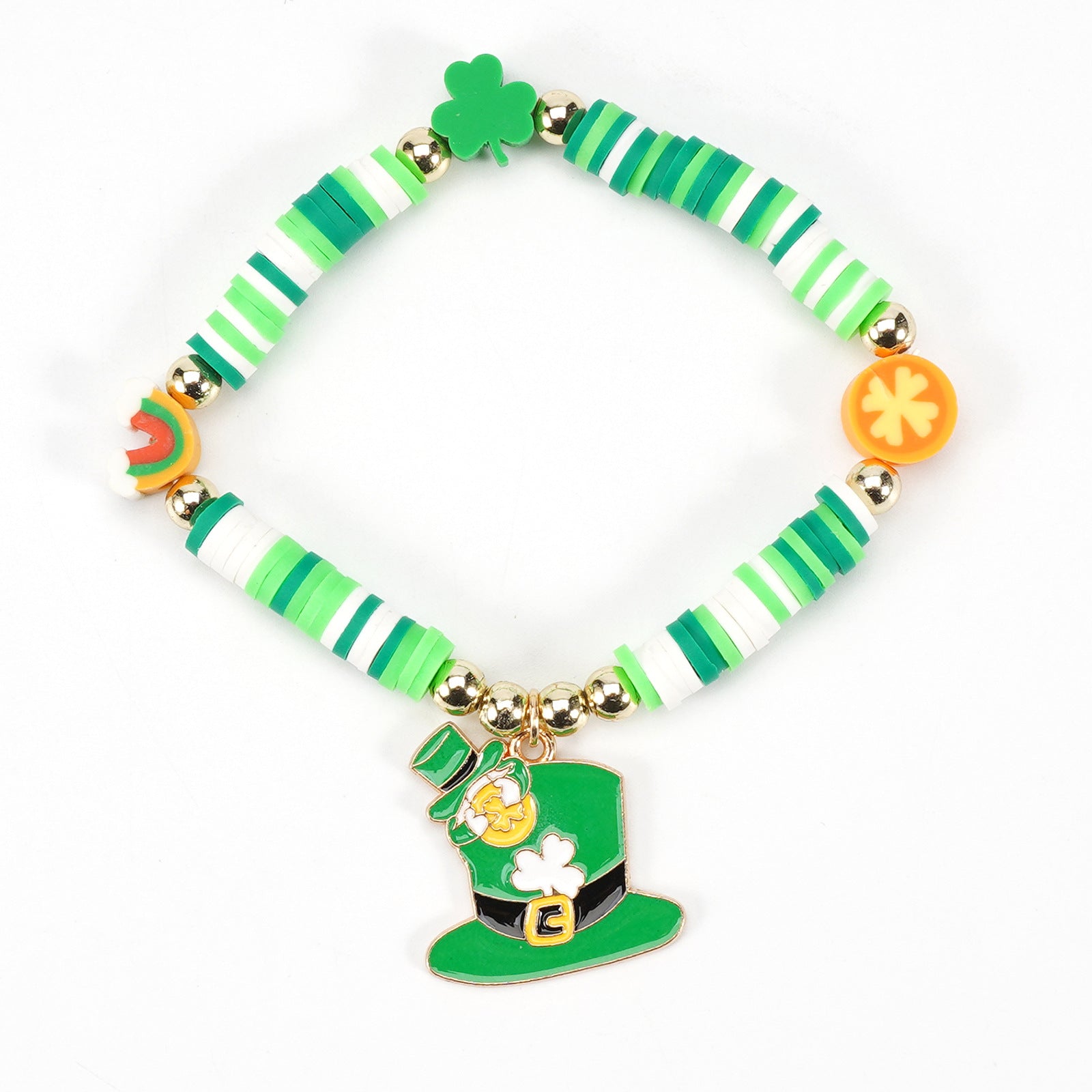 St. Patrick's Day Bracelet with A Fresh Green Clover Pendant and Lucky Letter - product image 3