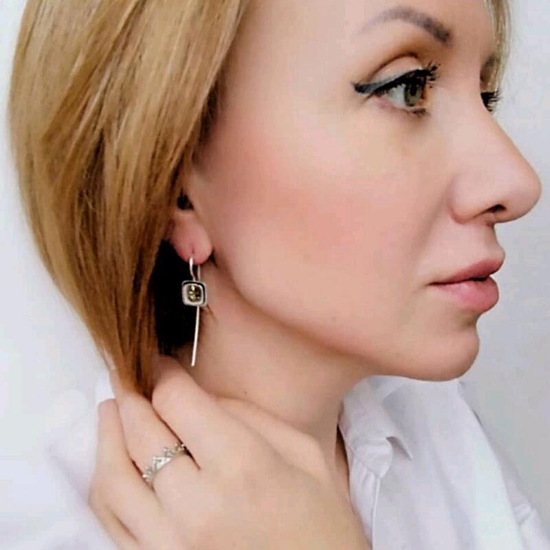 Vintage Geometric Cross Earrings for Women - product image 2