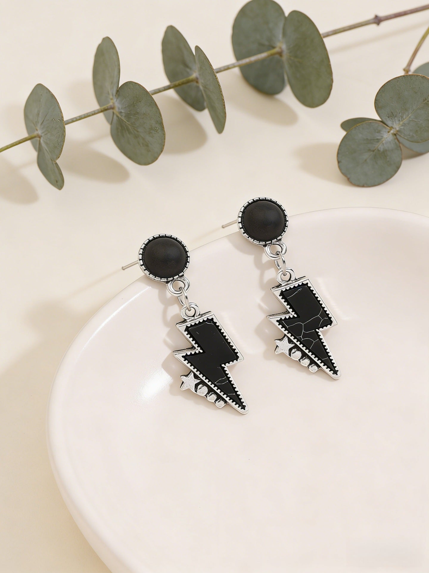 Turquoise Statement Cross Earrings
