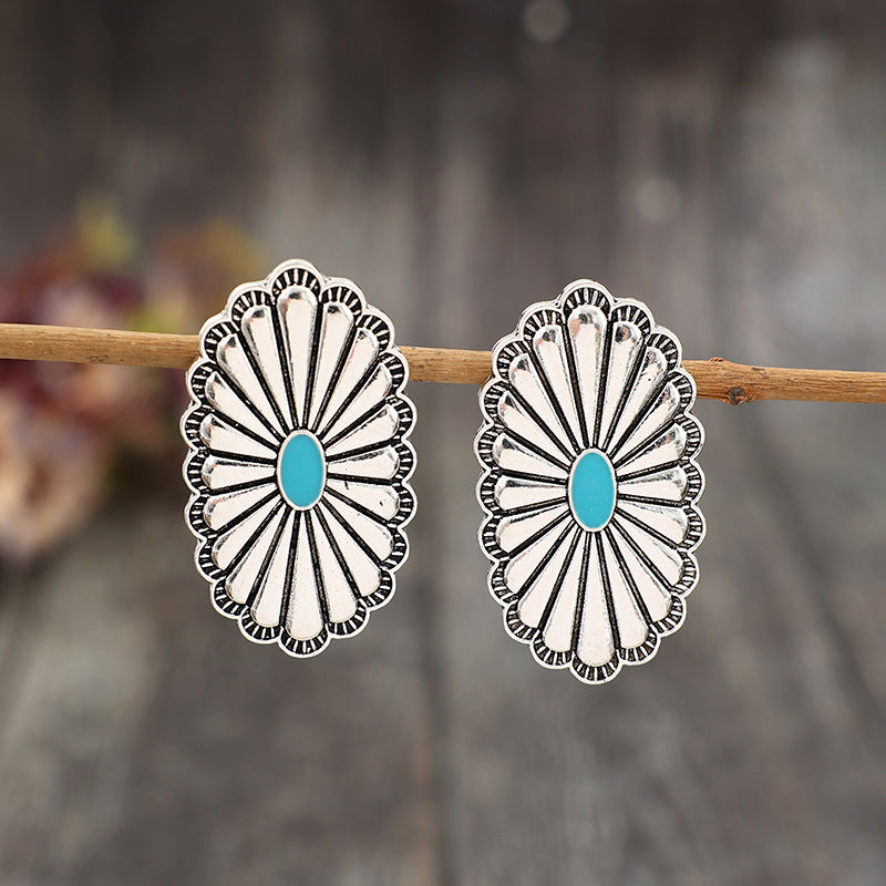 Boho Statement Floral Cross Earrings - product image 3