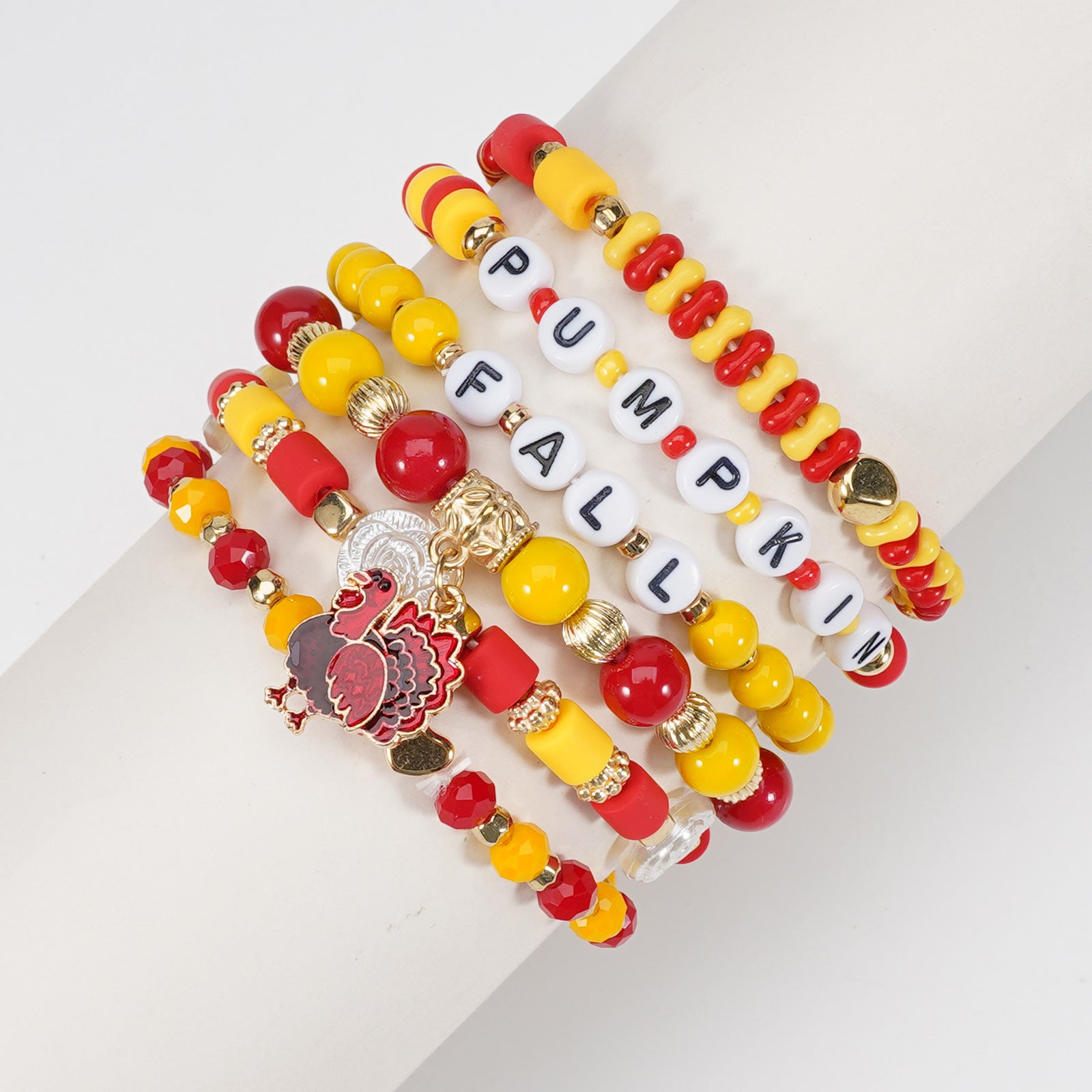 Thanksgiving Bracelet Autumn Maple Leaf Turkey Pumpkin Cartoon Cute Party - product image 3