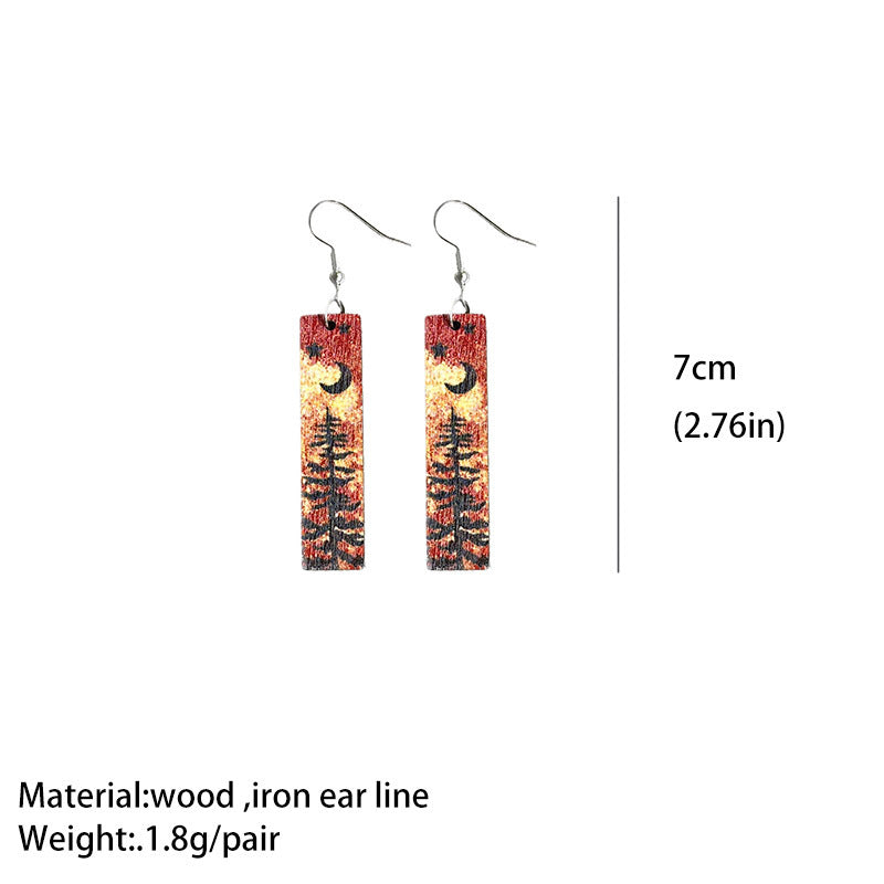 Cross Wood Earrings - product image 7