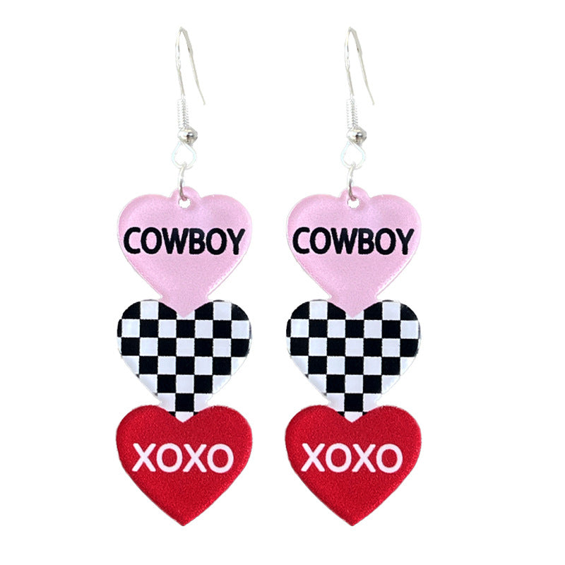 Heart Cross Acrylic Earrings - product image 3