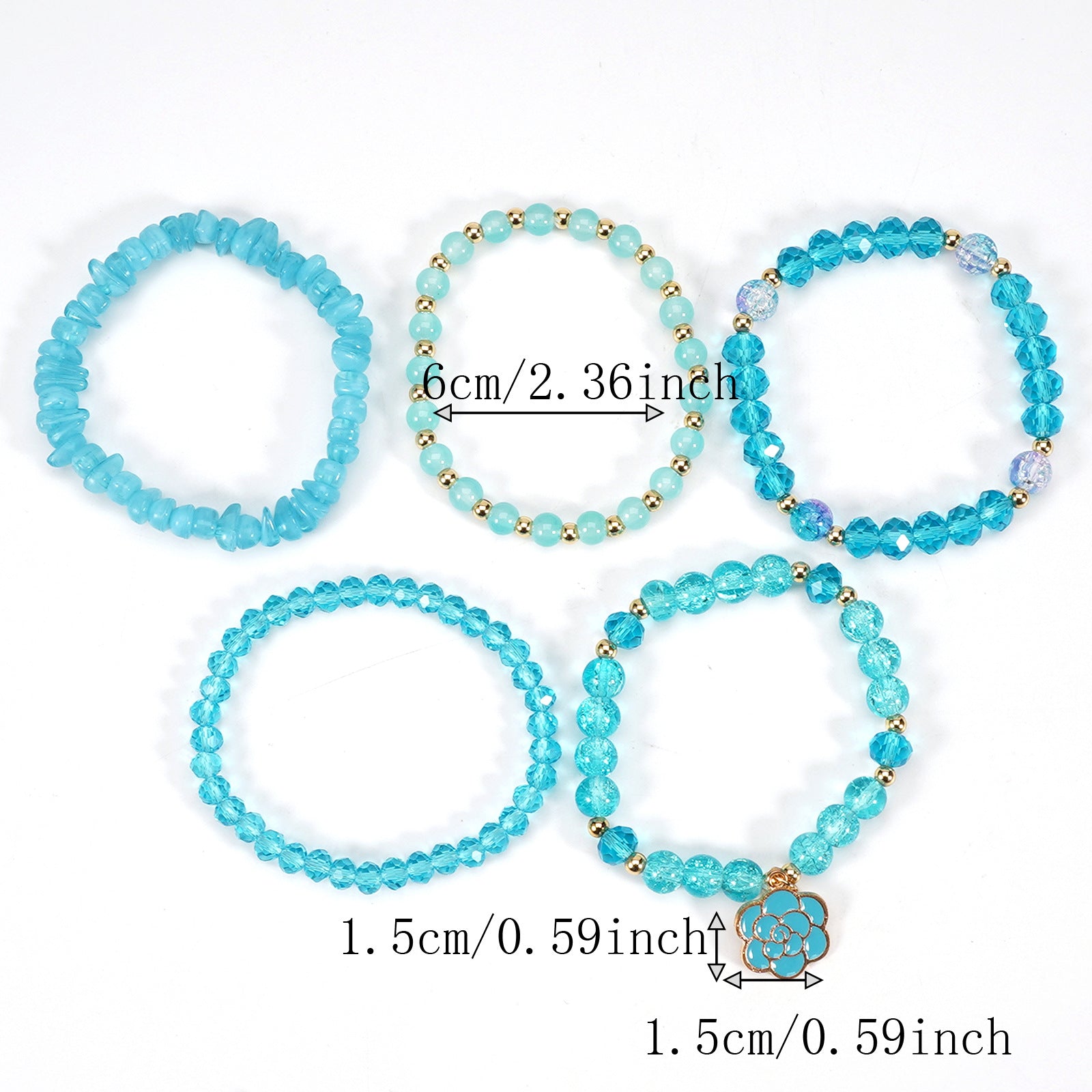 Boho Floral Cross Beaded Crystal Necklace - product image 3