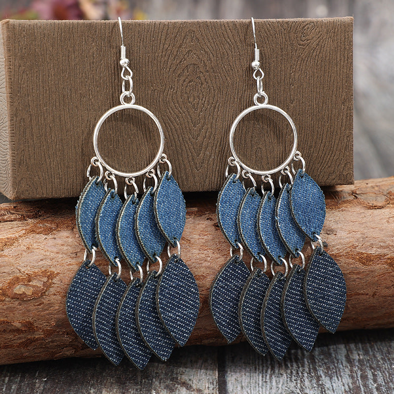 Vintage Statement Cross Leather Earrings - product image 10