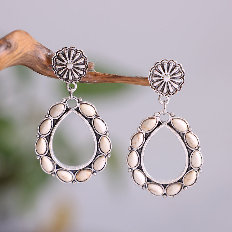 Turquoise Vintage Statement Cross Earrings for Women - product image 10