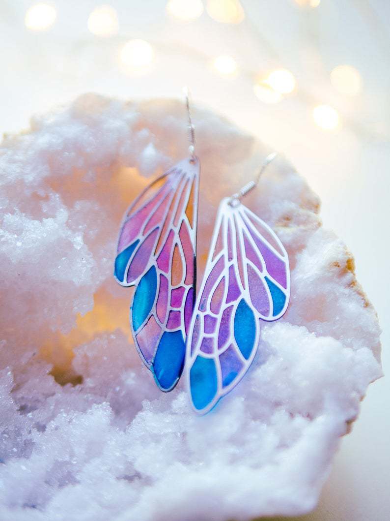Feather Cross Butterfly Earrings - product image 7