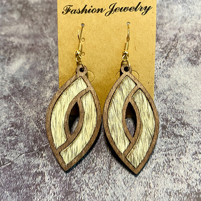Western Vintage Cross Leather Earrings - product image 10