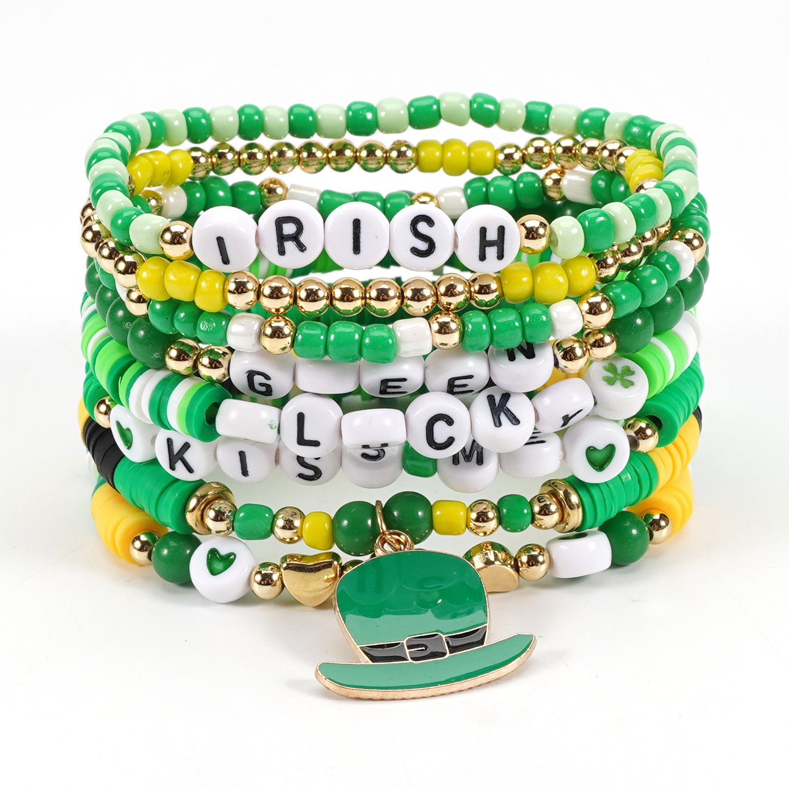 Irish St. Patrick's Day Bracelet Party Parade Green Lucky Clover Pendant Soft - product image 3