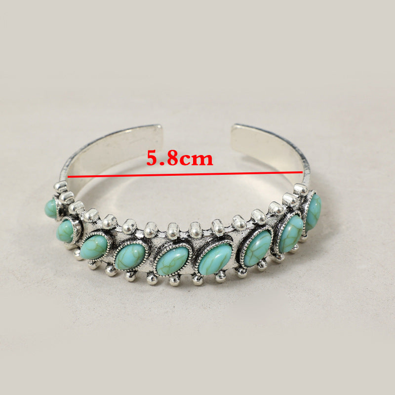 Turquoise Boho Vintage Cross Bracelet - product image 5