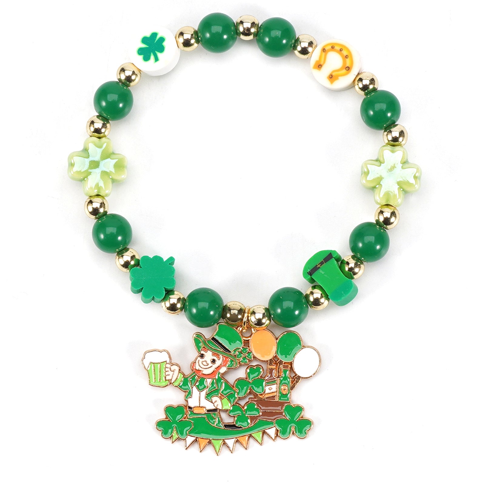 St. Patrick's Day Bracelet with A Fresh Green Clover Pendant and Lucky Letter - product image 13