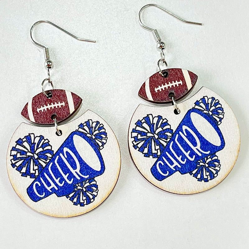 Geometric Cross Wood Earrings