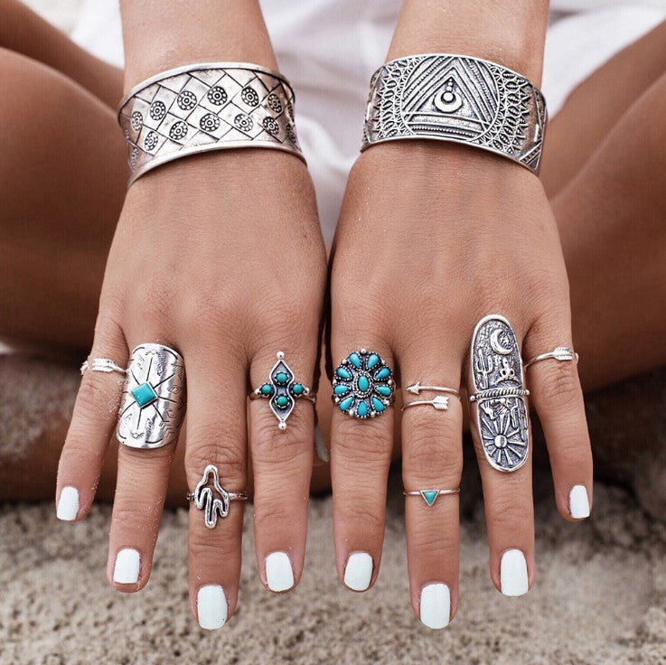 Boho Vintage Geometric Ring
