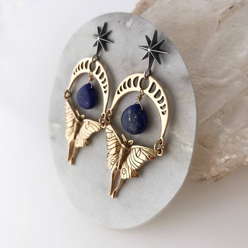 Vintage Statement Moon Earrings - product image 12