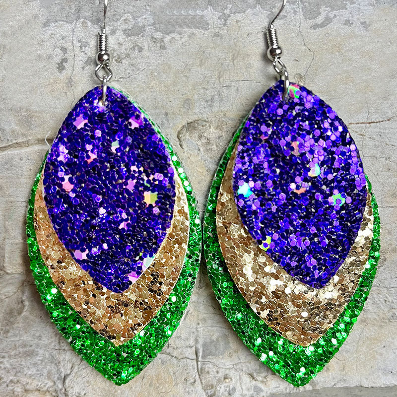 Statement Feather Cross Earrings - product image 8