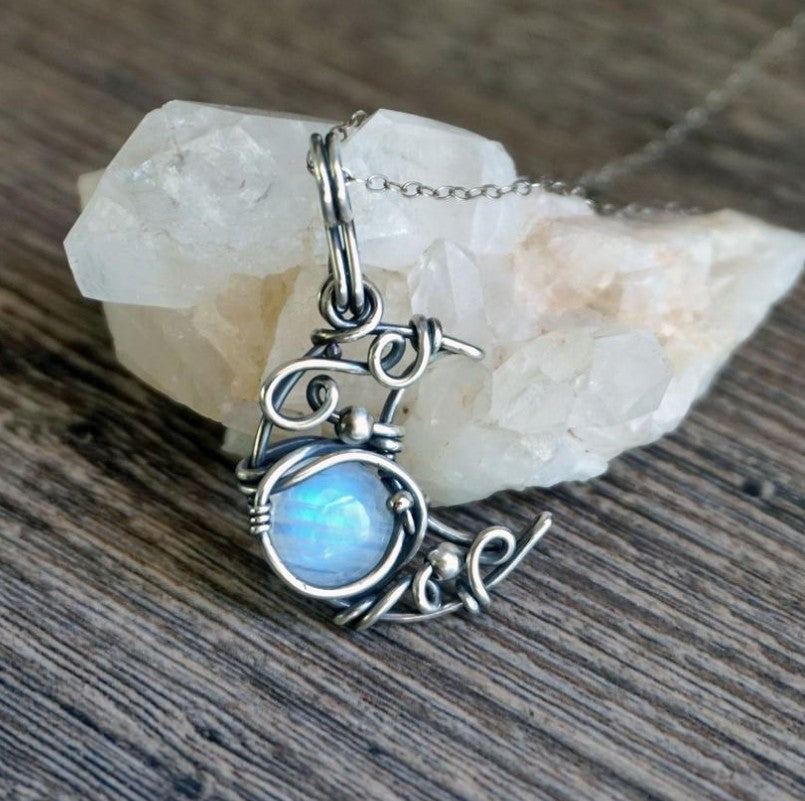 Boho Vintage Moon Cross Necklace - product image 8