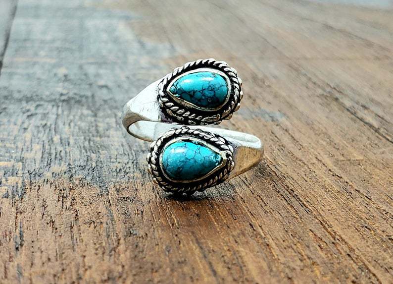 Turquoise Vintage Cross Ring - product image 15