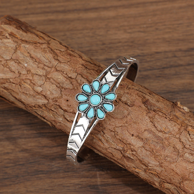 Turquoise Boho Floral Bracelet - product image 2