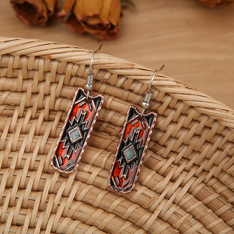 Western Boho Geometric Cross Earrings - product image 4
