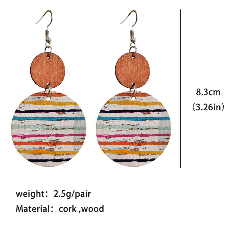 Boho Geometric Wood Earrings - product image 4