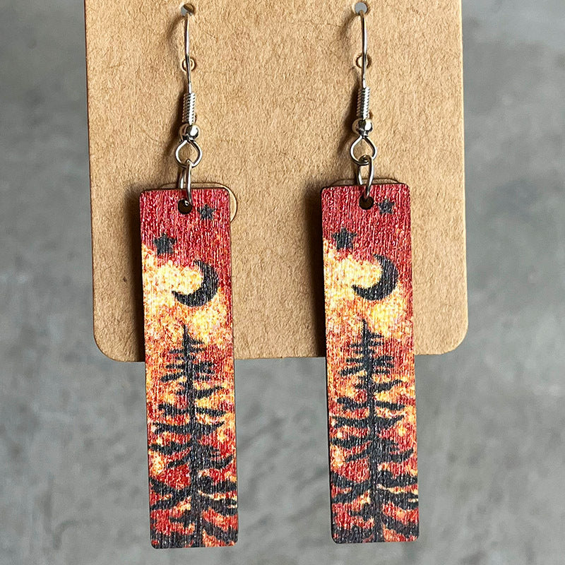 Cross Wood Earrings - product image 6