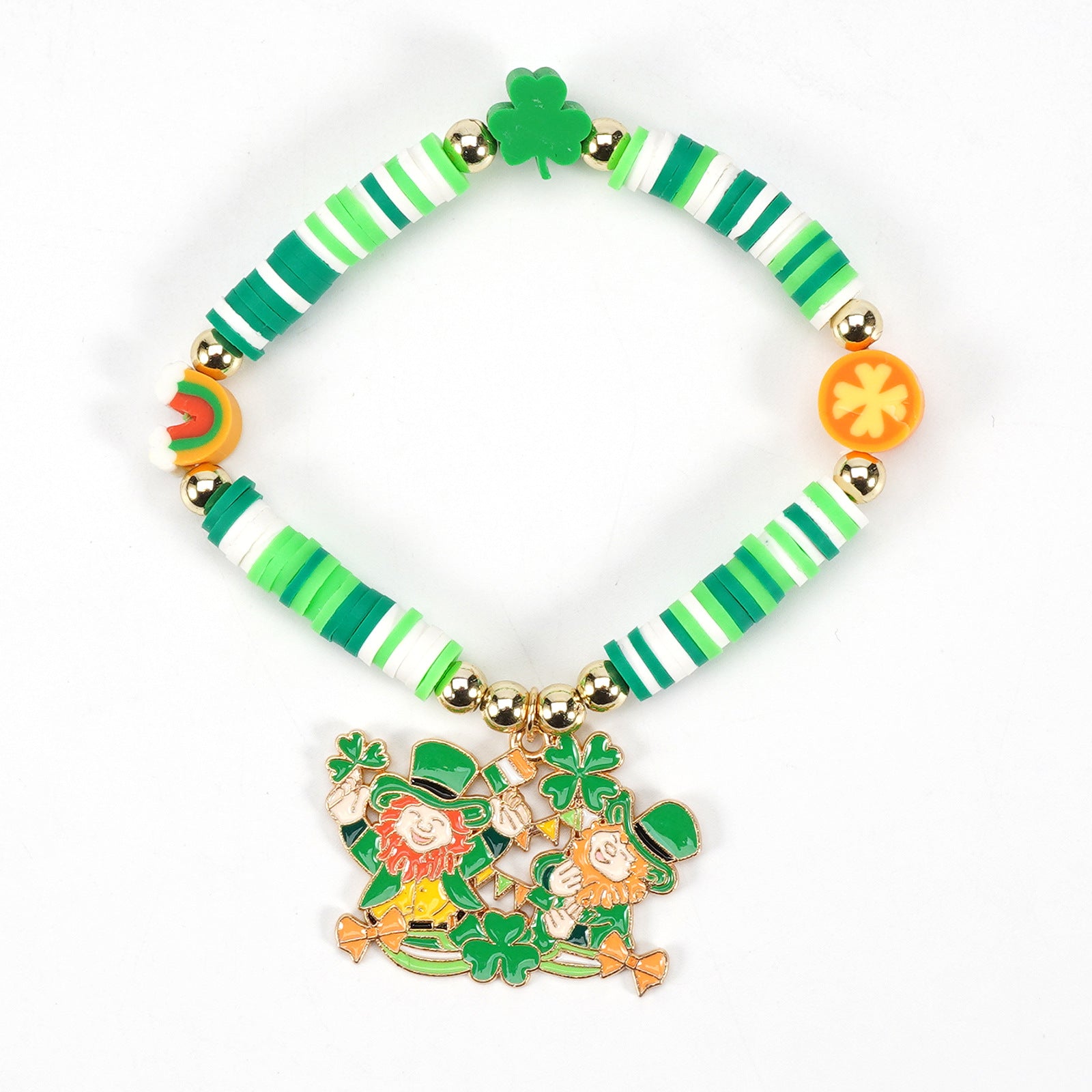 St. Patrick's Day Bracelet with A Fresh Green Clover Pendant and Lucky Letter - product image 8