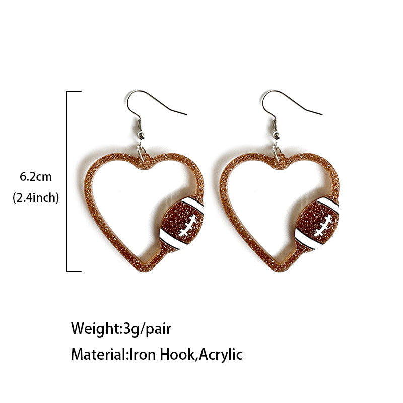 Heart Cross Acrylic Earrings - product image 4