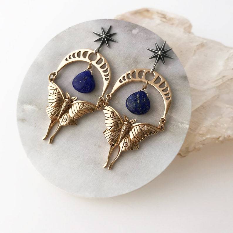 Vintage Statement Moon Earrings - product image 9