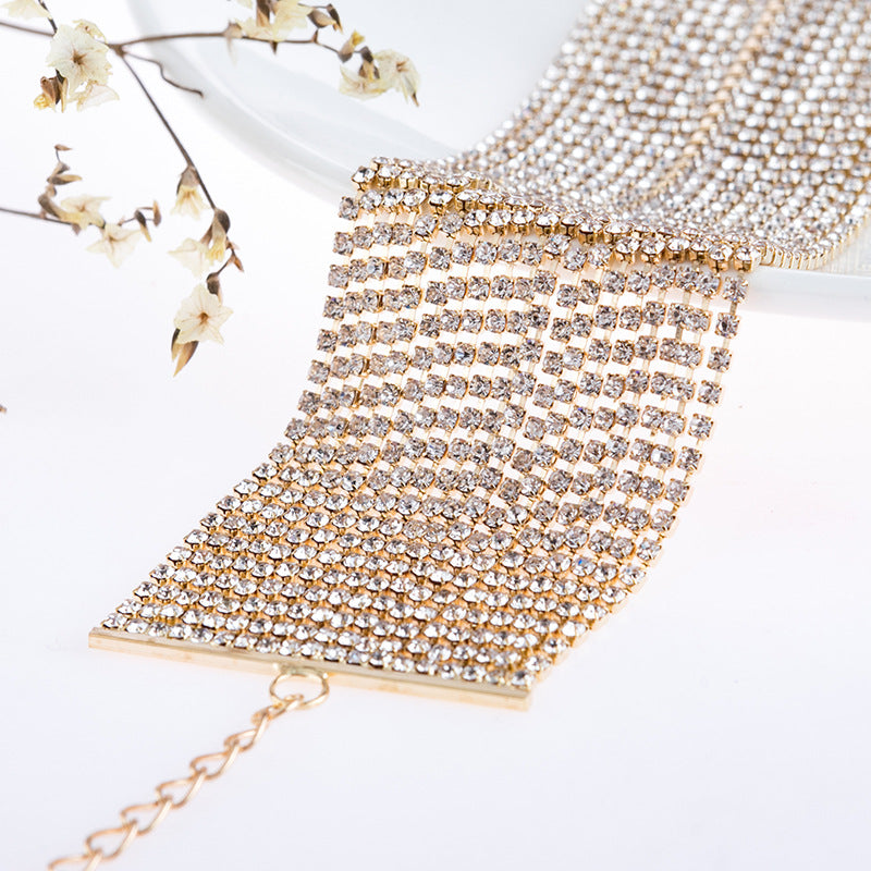 Multi-Strand Crystal Rhinestone Choker Necklace - product image 2