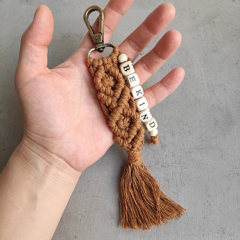Morandi Color Keychain in Europe and America - Handmade Diy Weaving Bekind - product image 6