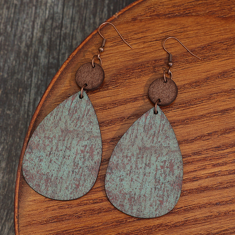 Vintage Cross Wood Earrings - product image 2