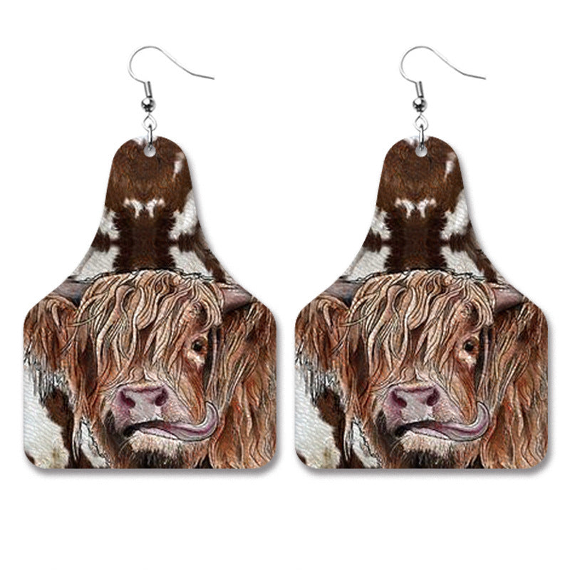 Western Vintage Leather Earrings - product image 4