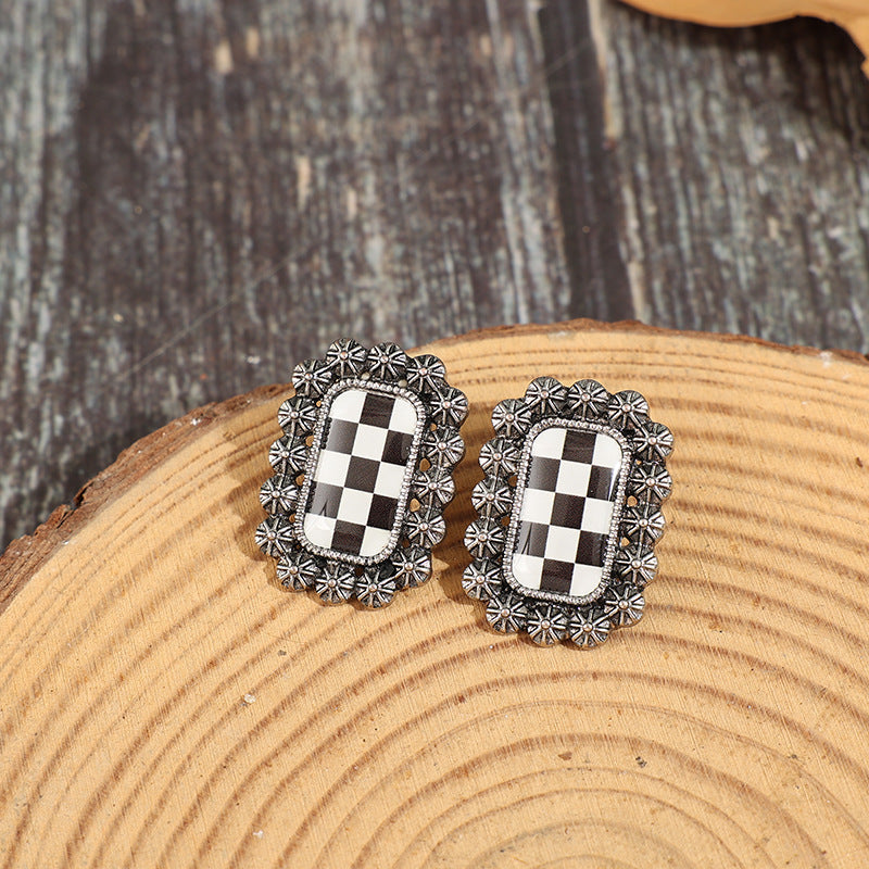 Western Vintage Geometric Cross Earrings - product image 3