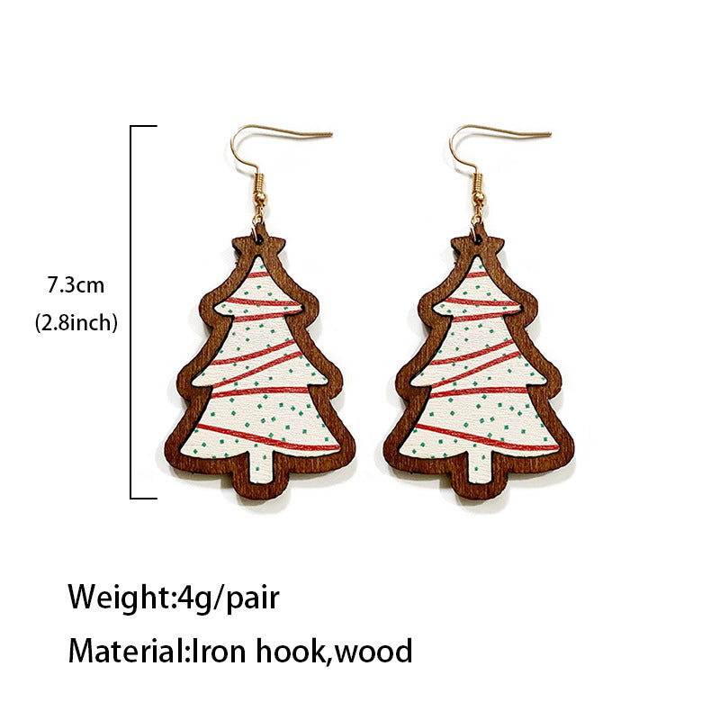 Vintage Cross Wood Earrings - product image 4